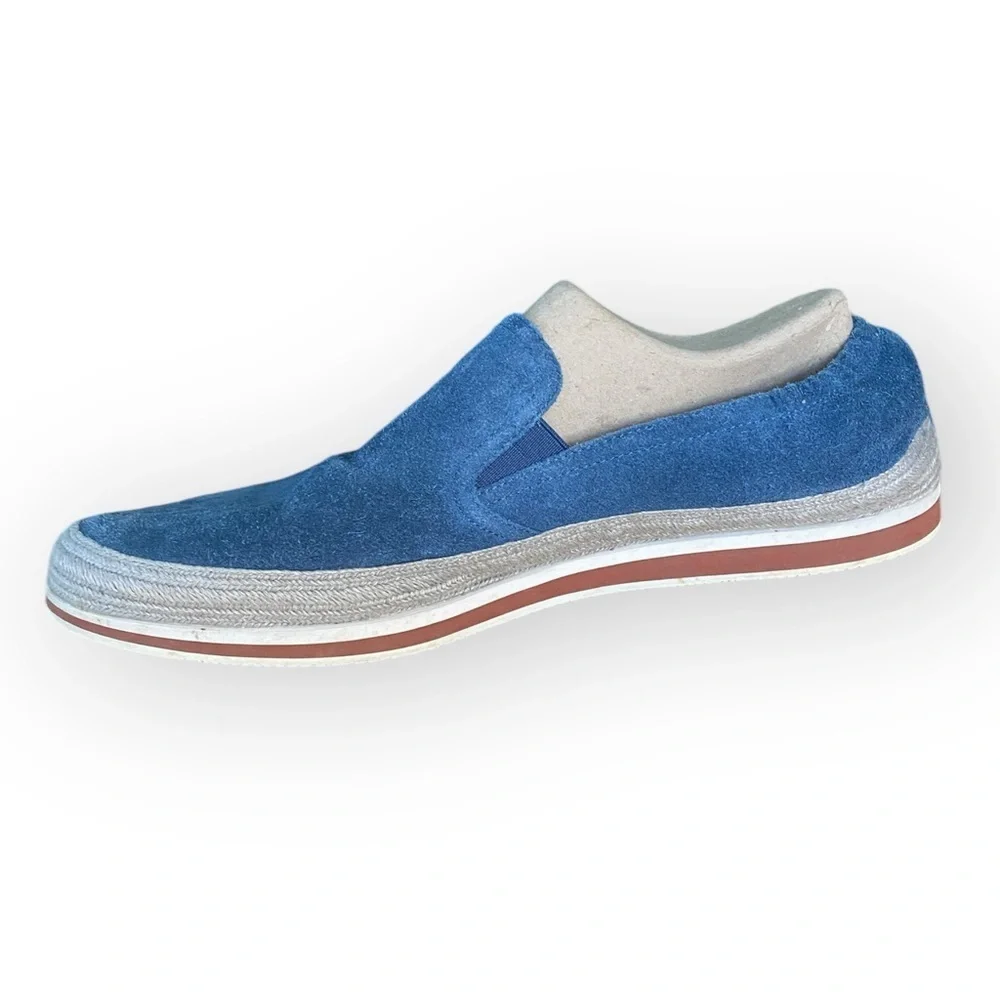 P4 Prada Sport Blue Suede Linea Rossa Espadrille Loafers‎